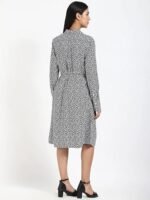 Viscose Spread Collar Shirt Dress | Best Quality - Image 4