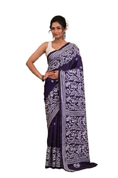 womens-blended-silk-kantha-saree.jpg Women's Blended Silk Kantha Saree - Image 1