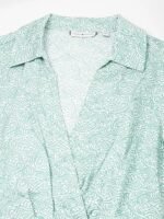 Viscose Spread Collar A-Line Dress - Image 2