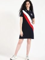 Cotton Polo t-Shirt Collar t-Shirt Dress - Image 3