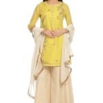 Women Straight Poly Cotton Kurta Garara Suit Set
