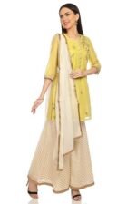 Women Straight Poly Cotton Kurta Garara Suit Set - Image 3